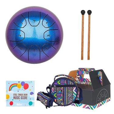 Imagem de Tambor Air Spirit de 14 cm, 8 tons, pandeiro multicolorido, adequado para treinamento fetal, desempenho musical, bateria com voz clara, instrumentos de meditação de ioga (1)