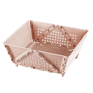 Imagem de Cesta Secar Frutas Verduras Vegetais Dobravel Drenar Cozinha Fruteira Escorredor Alimentados Organizador Casa Quarto Sala Livro