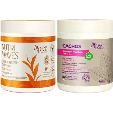 Imagem de Kit Ativador de Cachos Apse 500g e Creme de Pentear Nutri Waves 500g Apse Cosmetics