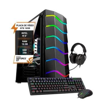 Imagem de Pc Gamer I5 6º 16Gb Gtx 1650 4Gb Ssd 240Gb - Wjinfo