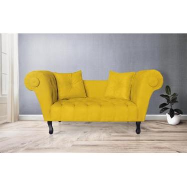 Imagem de Namoradeira Recamier Sofá Decorativo 02 Lugares Dubai Corano Amarelo -