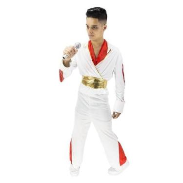 Imagem de Fantasia Elvis Presley Adulto de Luxo Com Faixa - Fantasias Carol CH, 