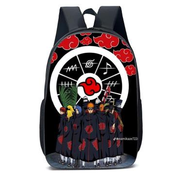 Imagem de Mochila Escolar Infanto Juvenil Anime Ninjas Akatsuki Manga 0711-Unissex