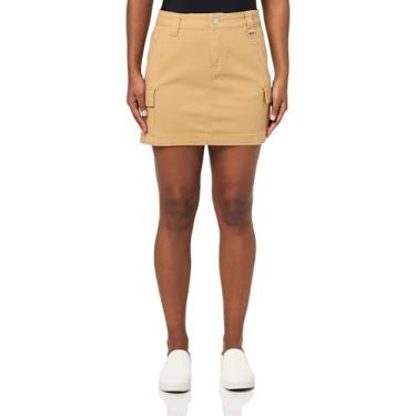 Imagem de YMI Minissaia cargo feminina jeans, Camelo, 1 Short