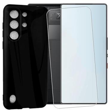 Imagem de MAOUICI Capa preta para ZTE Nubia Red Magic 10 Pro, protetor de tela ZTE Nubia Red Magic 10 Pro (pacote com 1)