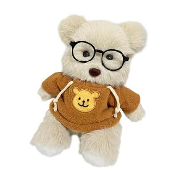 Imagem de Vaveren Diy kits de costura boneca de pelúcia urso de pelúcia presentes confortáveis ​​artesanato acessórios macios ornamentos material elegante kits de, Marrom