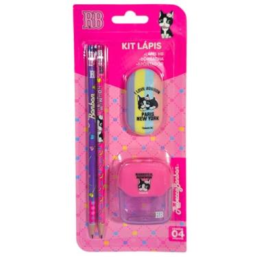 Imagem de Kit Rebecca Bonbon Material Escolar 2 L�pis 1 Borracha 1 Apontador Duplo RB Oficial (Modelo 1)