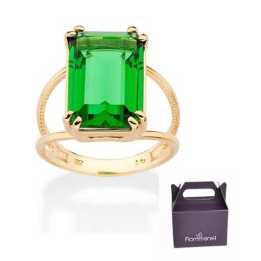 Imagem de Anel Solitário Banhado à Ouro com Cristal Rommanel 513539, 18, Dourado