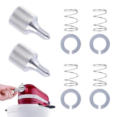 Imagem de Conjunto com 2 peças de aço inoxidável e kit de mola e arruela de aço inoxidável compatível com acessórios de peças de misturador Kitchenaid
