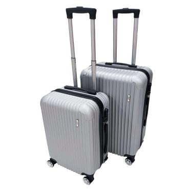 Imagem de Kit Mala De Viagem Atlas 2 Peças Prata
