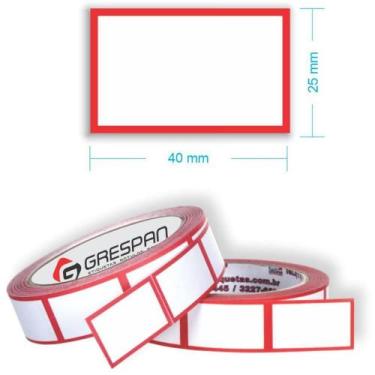 Imagem de Etiqueta para Preço GRT-2 40X25MM com 500 Etiquetas - Rolo - Grespan
