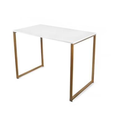 Imagem de Escrivaninha Industrial Home Office 1m x 60cm(DOURADO COM BRANCO)