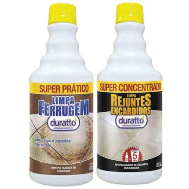 Imagem de KIT COM 1 LIMPA FERRUGEM DURATTO 500ml + 1 LIMPA REJUNTES PISOS DURATT