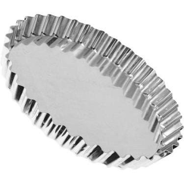 Imagem de Forma De Torta Crespa Aluminio Fundo Removível Nº1 - 17 Cm - MARCOLAR