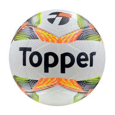 Imagem de Bola Futsal Topper Slick 24 Branco/Amarelo