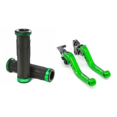 Imagem de Kit Manete E Manopla Esportivo Spider Stark Pcx 150 - NoBrand, Verde