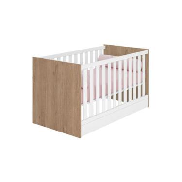 Imagem de Berço Mini Cama Doce Sonho Carvalho com Branco - QMovi