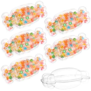 Imagem de FMOACEN 20 caixas de macaron em forma de doce, caixas de lembrancinhas transparentes de plástico espesso para lembrancinhas de festa para caixa de embalagem de biscoito de chocolate, suprimentos de