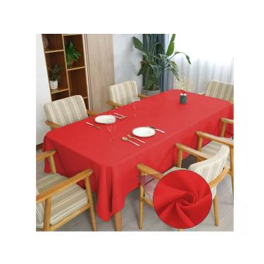 Imagem de Toalha de mesa 10 Lugares Retangular Rústico 3,00m Vermelho