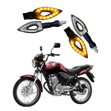 Imagem de Kit 4 Setas Esportivas de Led P01 Modelo Flecha vazado para Moto Honda