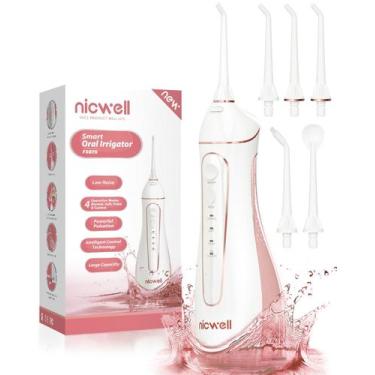 Imagem de Water Dental Flosser sem fio Nicwell 4 modos IPX7 à prova d'água