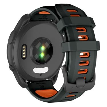 Imagem de ISABAKE Pulseira de relógio para Garmin Vivoactive 4/Venu 2, pulseira de silicone de liberação rápida de 22 mm compatível com Garmin Forerunner 570 de 47 mm/Forerunner 265/Forerunner 255/Venu 3
