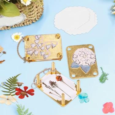 Imagem de DJAPWPX 2 peças de microprensa de flores, kit de mini prensa de flores criativo, kit portátil de preservação floral para amantes de vegetação e entusiastas de artesanato (A)