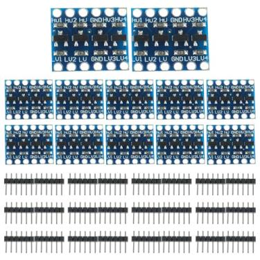 Imagem de HUAREW Conversor De Nível Lógico Iic I2C, Módulo Bidirecional Com 4 Canais, Deslocamento 5 V Para 3 V, Compatível Arduino (12 Peças)