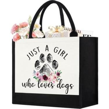 Imagem de Sacola de lona GevguxLuo para mulheres, presente para amantes de cães