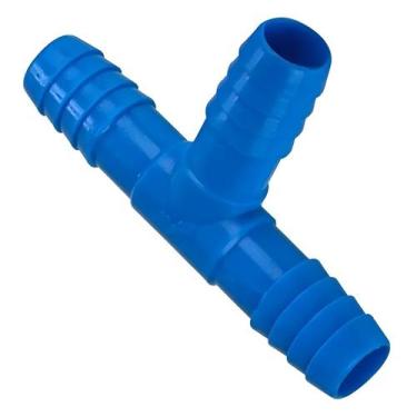 Imagem de Conector Emenda TE Triplo PE 3/4 Azul pra irrigação - 20 unidades - un