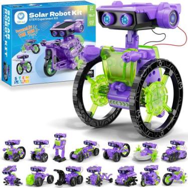 Imagem de Kit de robôs de construção Sillbird Solar 15 em 1 STEM Boys 8-12