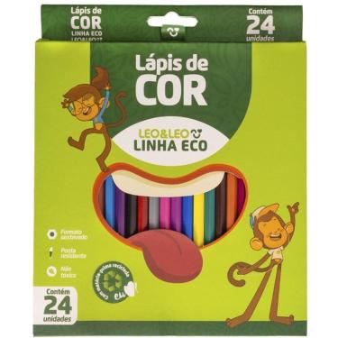 Imagem de Lápis de Cor Sextavado Leo e Leo Eco 24 Cores - Leonora