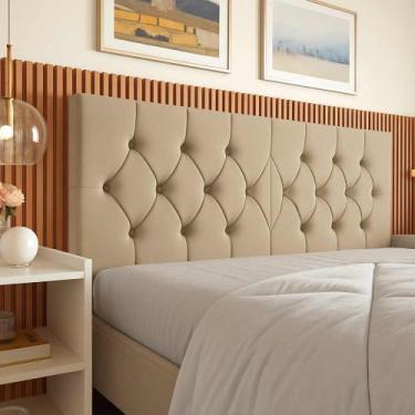 Imagem de Cabeceira Capitonê Estofadada Fixação na Parede Box Queem. - Produto A