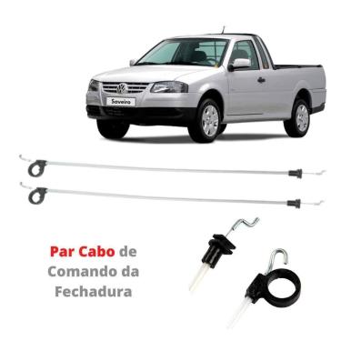 Imagem de Par Cabo Comando Aciona Fechadura Dianteira Saveiro 97 A 05