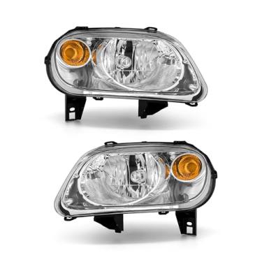 Imagem de AXLAHA Compatível com Chevrolet Chevrolet 2006-2011 compatível com Chevrolet HHR 06 07 08 09 10 11 cromado farol refletor âmbar pares esquerdo e direito (lâmpadas não incluídas)