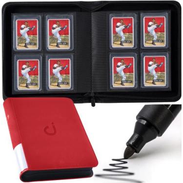 Imagem de Toploader Binder D DACCKIT Model A contém 128 cartões vermelhos