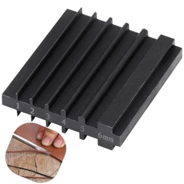 Imagem de Guia para cortadores largos de couro, guia de ranhura com ferramentas de habilidade de chanfro, esmerilhador rápido para pá em artesanato, ferramentas de corte de equipamentos