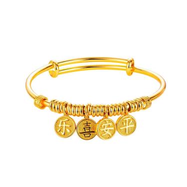 Imagem de Pulseira Vietnamese Gold Placer ajustável com miçangas para mulheres