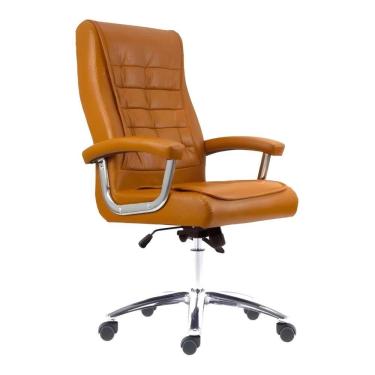 Imagem de Cadeira Presidente California Caramelo Base Cromada - Fratini