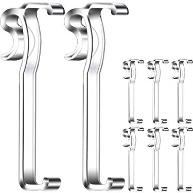 Imagem de Clipes de sanefa para persianas, clipes de sanefa de 8 cm, clipes de sanefa de plástico transparente, clipes de sanefa ocultos para sanefa horizontal (6 peças)