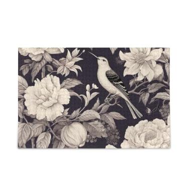 Imagem de WELLDAY Quebra-cabeça flores e pássaros 1000 peças grande jogo de arte para adultos adolescentes