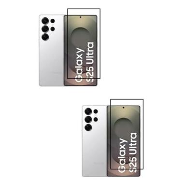 Imagem de 2UN Películas de Vidro 3D Para Samsung S25 Ultra Com Furo da Digital -