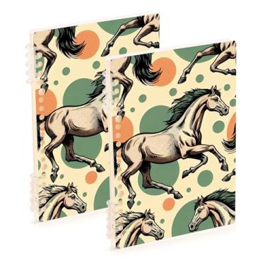 Imagem de Burbuja Cadernos com nome, papel pautado universitário A5 com 60 folhas, fichário para escritório, 2 unidades