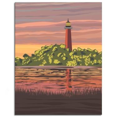 Imagem de 917 Farol Arte de Parede Natureza Impressão em Tela Pôster para Casa Conjunto de 1 Decorações Noframed 25.4 cm x 20.3 cm