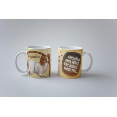 Imagem de Caneca Eu Amo Meu Pet Papillon I Love Pet Porcelana 325ml (PAPILLON 1)