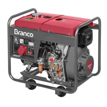 Imagem de Gerador de Energia a Diesel 8 KVA  13220V Tri/110v mono - Partida Elétrica - Branco Motores