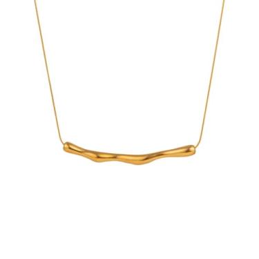 Imagem de ONLYJUMP Colares femininos banhados a ouro 14K com pingente de lágrima delicados e minimalistas, simples, elegantes, colares de corrente de prata, colar de corrente de prata, colar de gargantilha com