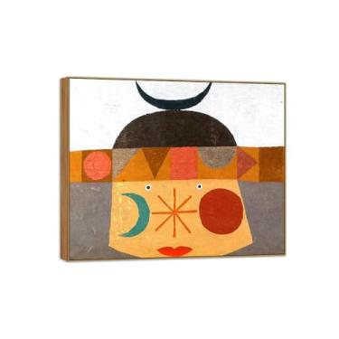 Imagem de Victor Brauner famosa pintura em tela de arte de parede pronta para pendurar - quadro de luz em moldura de madeira para decoração de sala de estar 90 x 108 cm 35 x 42 pol