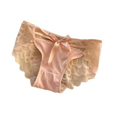 Imagem de Calcinhas De Renda De Algodão Para Mulheres, Cintura Média-Baixa, Resp