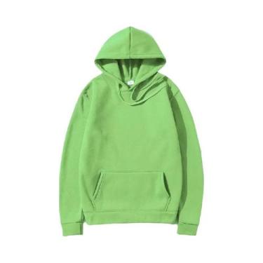 Imagem de Moletons Unissex Com Capuz E Bolso Em Cores Sólidas Para Esportes E La
